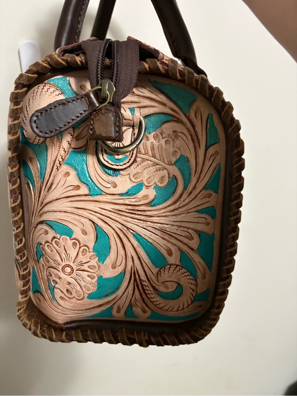 Western Floral Hand Tooled Medium Speedy - Picture 4 of 12